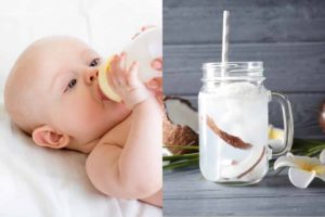 agua de coco en el bebe